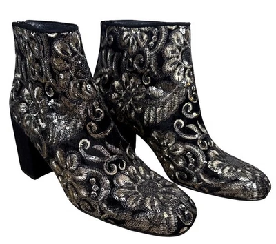 Botas STUART WEITZMAN Terciopelo Embellecido Pipebacari Cremallera Talla 8.5 M - NUEVAS Foto 1 de 4