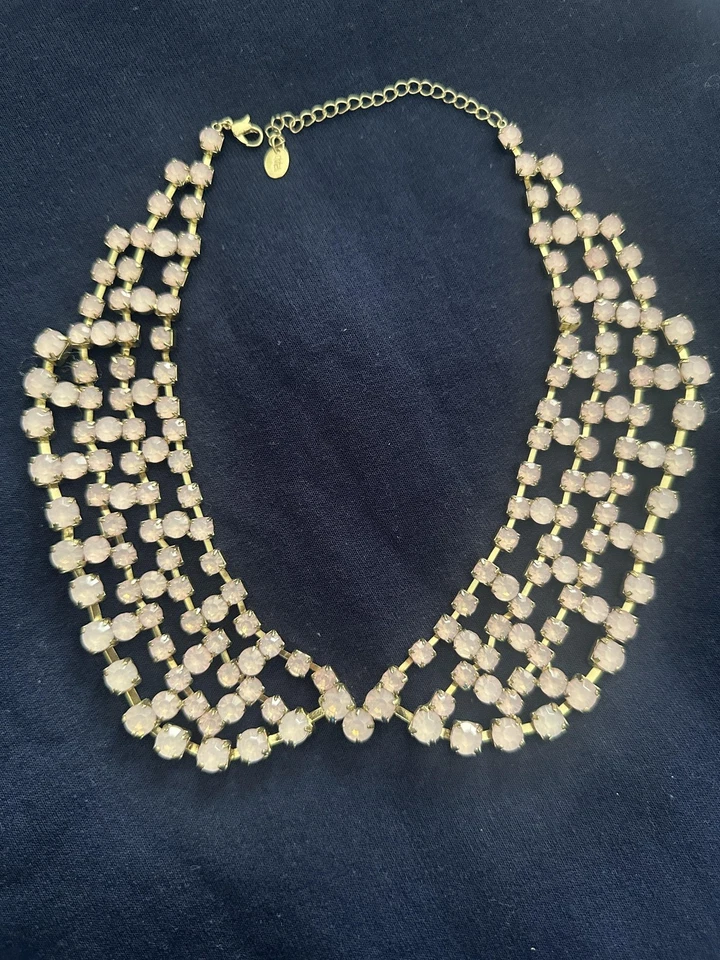 Collar Claire's Cristal Rosa Tono Dorado Ajustable Para Mujer 17-18 Pulgadas Foto 1 de 4