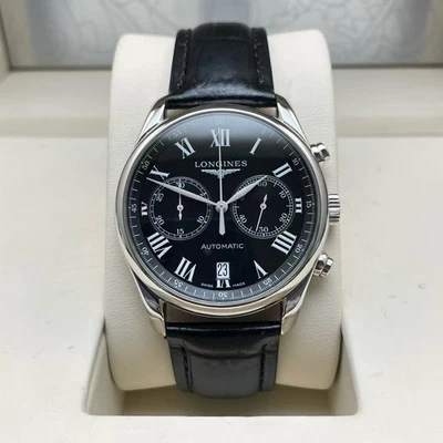 浪琴 Master Collection L2.629.4 男士手表 自动 40 毫米 黑色表盘 日期计时码表 — 第 1/4 张图片