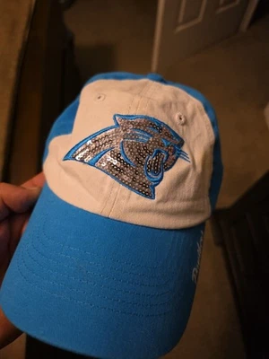 NFL MUJER CAROLINA PANTHERS SOMBRERO AJUSTABLE NUEVO SIN ETIQUETAS Foto 1 de 4