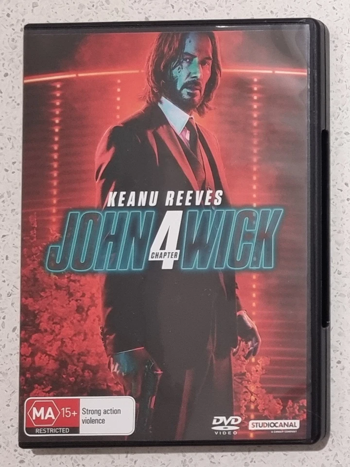LIKE NEW John Wick Chapter 4 DVD 2023 Region 4 Pal Movie Film Keanu Reeves - image 1 of 4