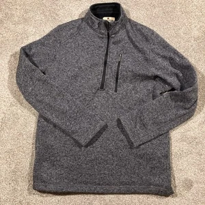 Woolrich 1/2 Zip Fleece Sweater Mens Medium Gray Cabincore Gorpcore Campcore - Picture 1 of 9