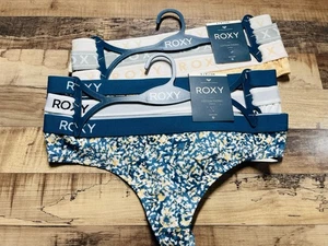 Roxy 6 Pack Cotton Stretch Thongs Size S Multi-Color Tagless - Picture 1 of 3