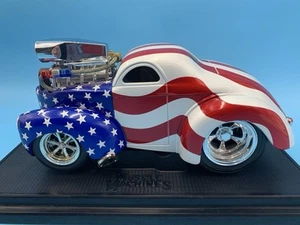 1:18 Muscle Machines ‘41 Willys Coupe Stars & Stripes 1:18 Funline no box - Picture 1 of 12