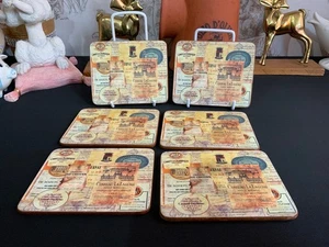 Vintage Wine / Champagne Label Coasters Set – Lady Clare - felt backed - Picture 1 of 10