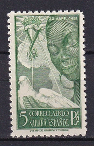 Sahara 1951 Edifil 87 500 Aniv. Isabel la Católica MNH VF - Imagen 1 de 2