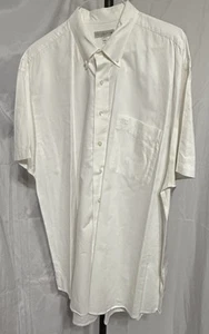 Cutter & Buck 100% Breathable Cotton Button Down Shirt white 2XLT Short Sleeve - Picture 1 of 12