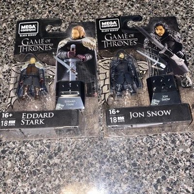 🔥Mega Construx ~ Jon Snow & Eddard Stark Game Of Thrones 2" Figure Unopened🔥 - Image 1 of 3