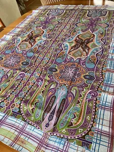 Nuevo - ETRO - Mantel / Panel / Sábana Classic Paisley- 56" X 40" - 100% Lino - Imagen 1 de 7