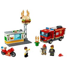 Lego City Burger Bar Fire Rescue 60214 Canhão De Bomba D 'água Bombeiro Restaurante