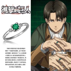 Anillo Accesorio Attack on Titan Levi Ackerman Anillo Ajustable Anillo para Dedos Juegos con disfraces - Imagen 1 de 9