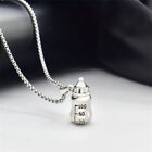 70 cm Alloy Baby Bottle Silver Pendant Hip hop Sweater Chain Necklace Jewelry
