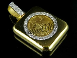 Ciondolo uomo Liberty Lady Conin vero diamante coltivato in laboratorio placcato oro giallo argento - Foto 1 di 6