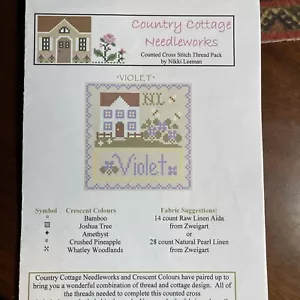 Flower Series Cross Stitch Charts By Country Cottage Needleworks - Picture 1 of 6