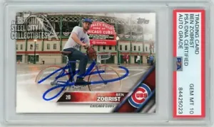 Ben Zobrist 2016 Topps Autographed Card - PSA/DNA 10 - Picture 1 of 1