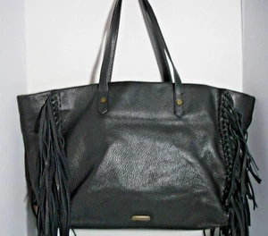  BOLSO DE MANO JOELLE HAWKENS MUJER CUERO CHYSSIE NEGRO FLECOS GRANDE $325.00 - Imagen 1 de 8