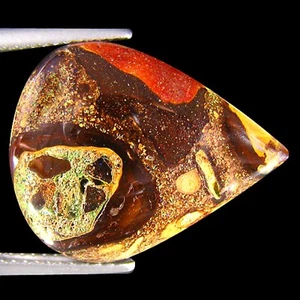 16.98 Ct MATRIX DESIGN FLASHY AUSTRALIAN NATURAL BOULDER OPAL - Picture 1 of 4