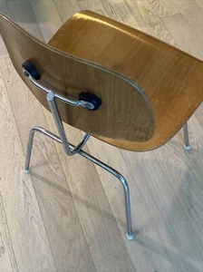 Eames Dining Chair DCM Molded Plywood Herman Miller with metal base 29 1/2" Tall - Picture 1 of 13