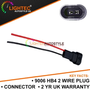 9006 HB4 2 WIRE PRE WIRED LIGHT BULB SOCKET CONNECTOR FOR CARS VANS TRUCKS LED - Picture 1 of 5