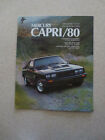 1980 Ford Mercury Capri car advertising booklet / USA / - -