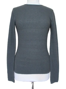 Emporio Armani Cashmere Lightweight Sweater Top Textured Gray 42 Women - Picture 1 of 5