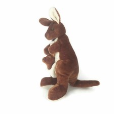 Australia Kangaroo Joey Baby Plush Toy 16" Souvenir Pouch Marsupial Flag Travel