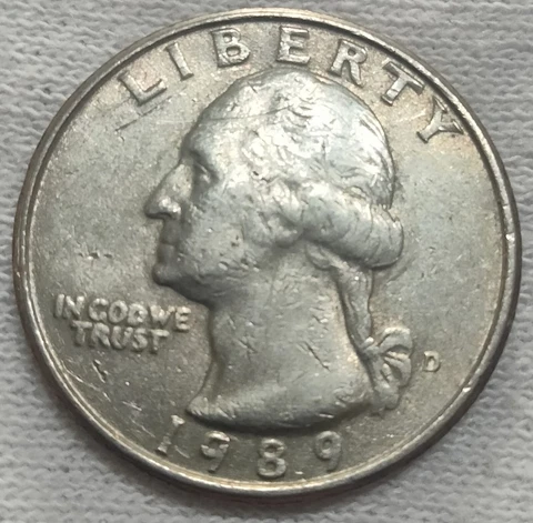 VINTAGE LIBERTY 1989 EPLURIBUS UNUM/ WASHINGTON QUARTER DOLLAR Cover