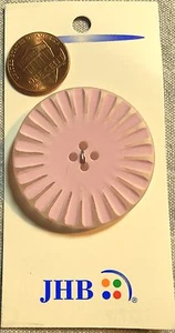 ONE JHB Large Dusty Pink Sew-through Plastic Button 1 Card 1 9/16" 40mm 8570 - Picture 1 of 2