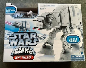 Star Wars Galactic Heroes AT-AT WALKER w/ Speeder Driver Bike Hasbro NEW IN BOX - Picture 1 of 6
