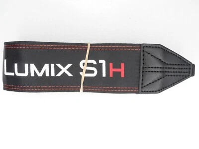 Alça de pescoço para câmera Panasonic Lumix S1H preta/vermelha/branca - Imagem 1 de 4