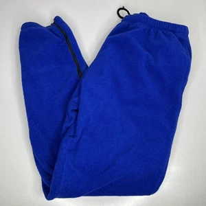 Men’s Vintage 90s LL Bean Outdoor Fleece Jogger Sweat Pants Sz L Blue/Purple - Picture 1 of 13