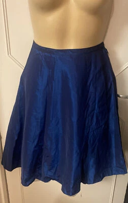 Electric Blue Cotton Skirt Ladies, Waist 36” - Image 1 of 4