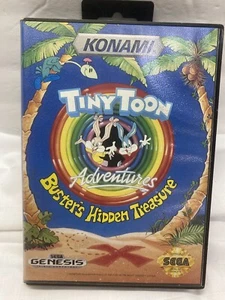 Sega Genesis Tiny Toon Adventures Buster's Hidden Treasure Case Tested Working - Picture 1 of 7