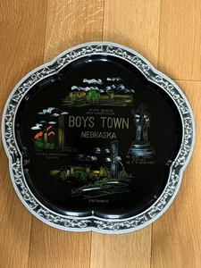Vintage Dixie Japan Marked Black Plastic BOYS TOWN Nebraska Travel Souvenir - Picture 1 of 11