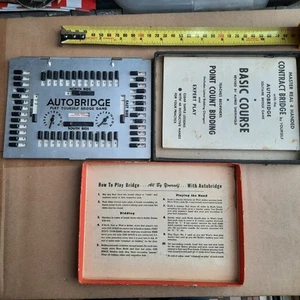 Vintage AutoBridge No. PB 1959 Deluxe Pocket Model Play Yourself Bridge Game USA - Picture 1 of 24