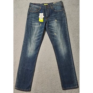 Versace Jeans Herren Größe 36 x 34 Regular Fit Distressed Denim Straight Neu mit Etikett - Bild 1 von 15