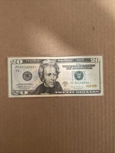$20 USA federal reserve Star Note Very Low Print Serial Number PF00148588 - Picture 1 of 4