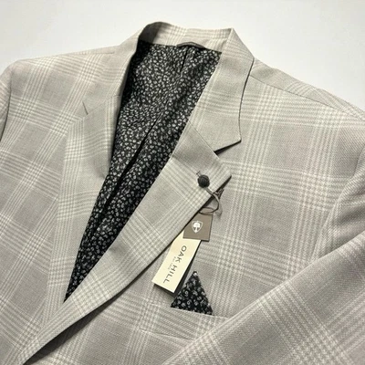 Blazer Abrigo Deportivo Para Hombres Oak Hill 3XLT Gris Glen Cuadros 54/56 Nuevo Con Etiquetas Dos Botones Foto 1 de 4
