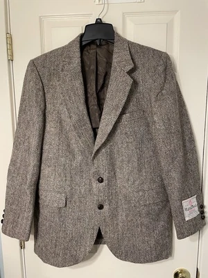 Blazer Harris Tweed Stafford 44R Abrigo Deportivo Marrón Lana Espiga Nuevo con Etiquetas Foto 1 de 4