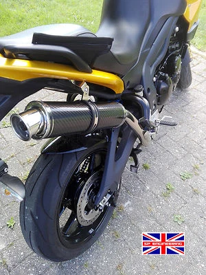 Triumph Tiger 1050 07-12 SP Engineering Carbon Fibre Round Big Bore XL Exhaust - Image 1 of 4