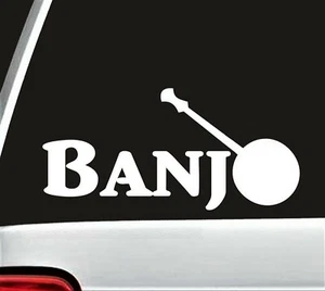 Calcomanía Banjo Bluegrass pegatina para ventana de coche guitarra folclórica acústica mandolina D1090 - Imagen 1 de 4