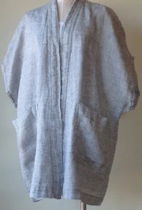 FLAX Designs Osbcure Cardigan 1G NWT NAVY PANAMA - Picture 1 of 9