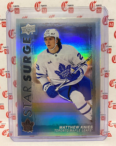 Matthew Knies STAR SURGE 2023-24 Upper Deck TORONTO MAPLE LEAFS Rookie SS-15