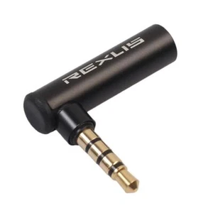 90 Degree Right Angled 3.5mm Male to Female Adapter Connector Stereo Plug - Photo 1/19