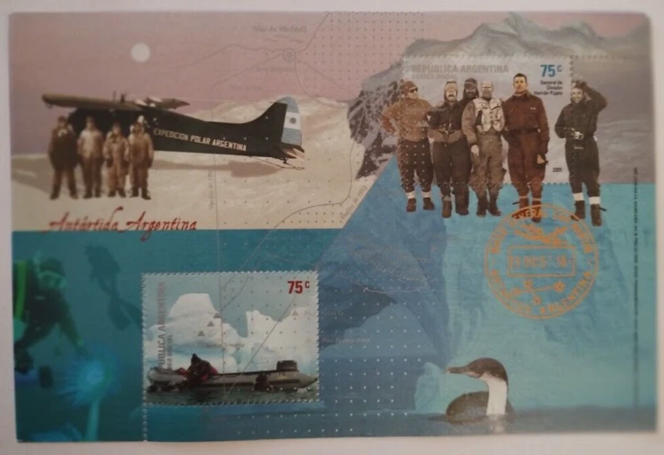 Аргентина 2005 блок Антарктида как новая без наклеек и следов - Изображение 1 из 1