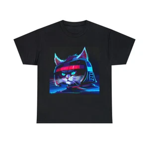 Vintage Style Video Game T Shirt Cat Pet Lover Gift Retro Graphic Tee Colorful - Picture 1 of 23