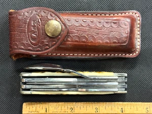 CASE XX 6354 HB SS HOBO Pocket Knife, Fork Spoon Knife With Leather Pouch - Picture 1 of 6