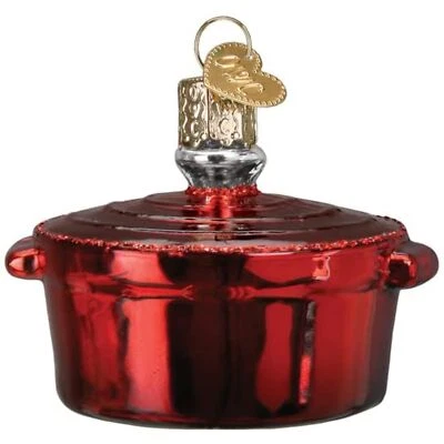 Antiguo Mundo Navidad Vidrio Soplado Árbol Adorno, Horno Holandés (Con Caja de Regalo OWC) Foto 1 de 4