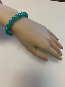 Natürlicher Amazonit 8 mm 7,5 Zoll Kristall Heilung Stretch Armband schönes Geschenk - Bild 1 von 4