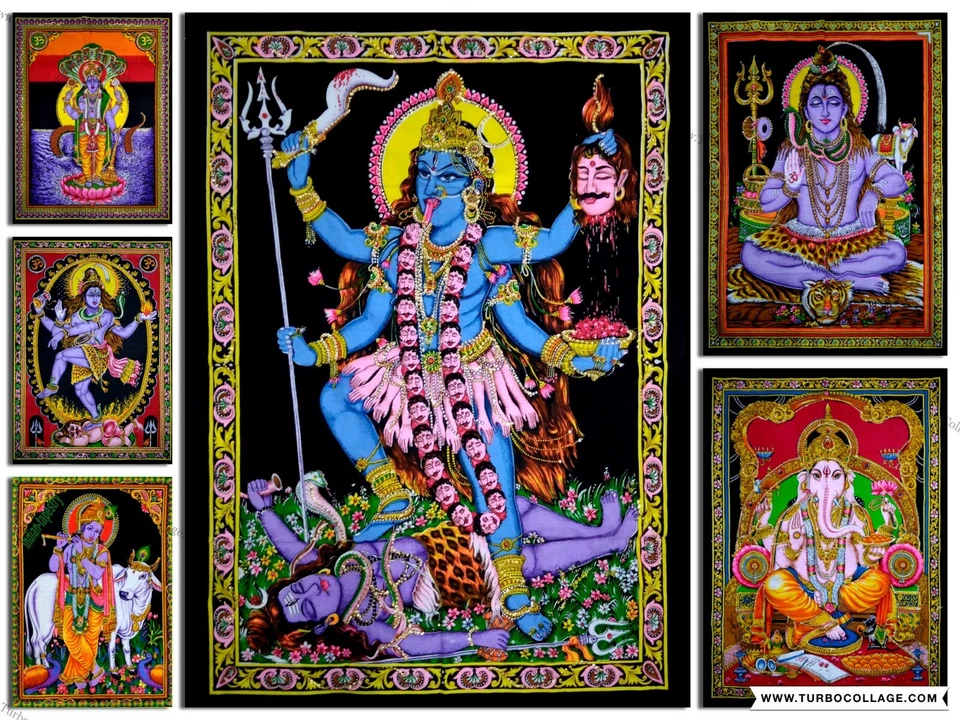 Colgante de Pared Bohemio Hindú Dios Lentejuelas Batik Tapiz Adoración Póster Decoración del Hogar  Foto 1 de 1